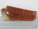 Hand tooled leather holster - fits 4-3/4-inch Colt SAA