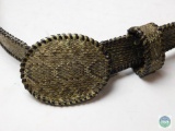 36-inch Snake Skin and Leather belt and buckle