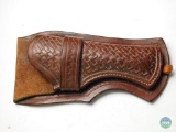 Tooled leather holster - fits 4 3/4