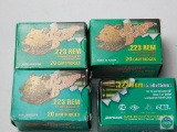 80 rounds - (4) boxes - Brown Bear .223 Remington ammunition