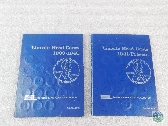 Two incomplete Lincoln head cent books