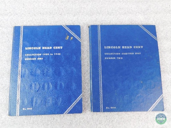 Two incomplete Lincoln Head cent books
