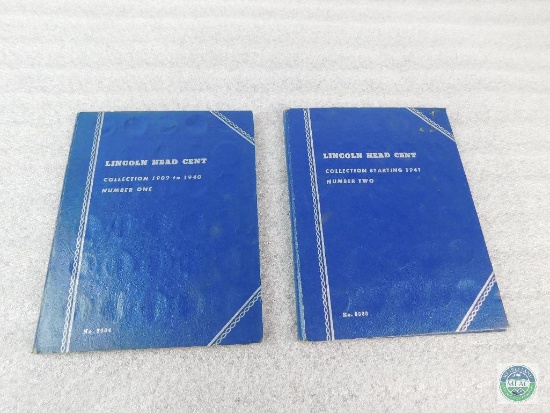 Two incomplete Lincoln Head cent books