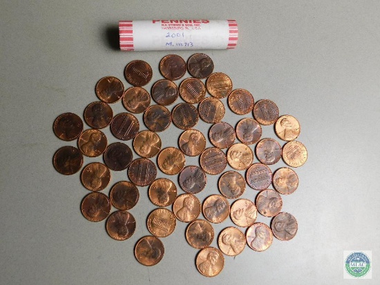 BU rolls of Lincoln cents