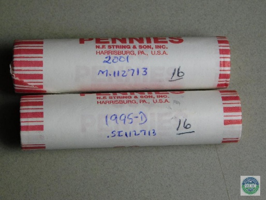 Lincoln cent rolls