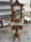 Eastlake style ornate table with marble top and mirror