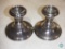 Two sterling silver candle holders