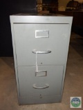 Metal 2 drawer file cabinet