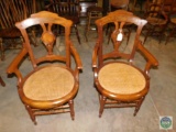 Two wooden chairs