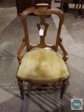 Wooden chair with cushioned chair