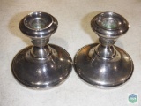 Two sterling silver candle holders