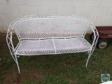 Outdoor metal bench