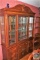 Cherry Basket Weave Style China Cabinet