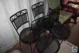 Wrought Iron Patio Table with 4 Chairs