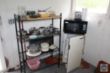 One Lot of Pots, Pans, Rack and Microwave
