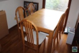 Pine Table and 5 Chairs