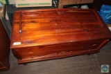 Cedar Blanket Chest with Blankets