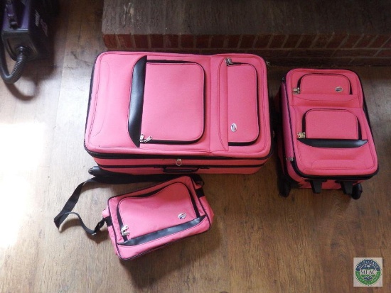 Pink luggage