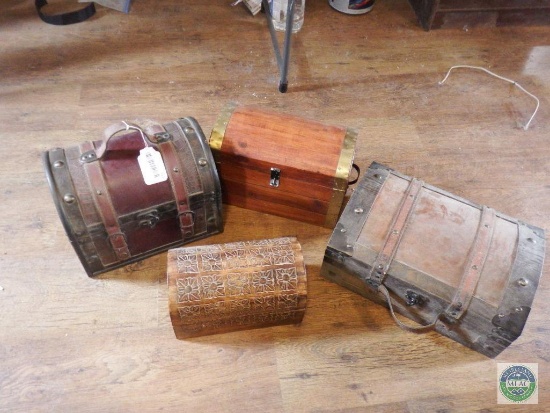Four wooden chests