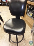 Black Vinyl Swivel Game Chair