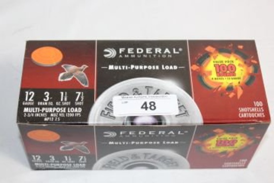 100 Round Value Pack of Federal .12 Ga. Ammo.