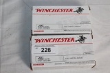 100 Rounds of Winchester .45 Auto.; 230 Gr. FMJ Ammo.