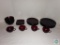 Approximately 25 pieces of ruby red pieces