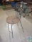 Metal and wicker bar stool