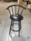 Metal bar stool with cushioned seat