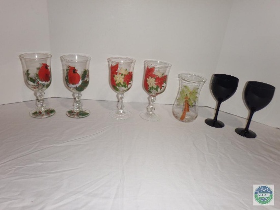 Group of (7) drinking glasses