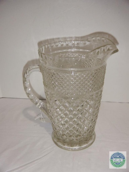 Clear glass - pressed glass - pitcher