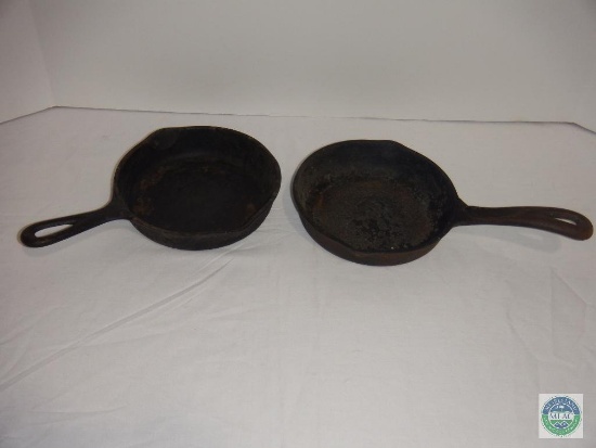 Wagner and Griswold cast iron pans