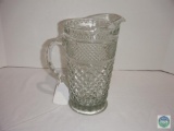 Clear glass - pressed glass - pitcher