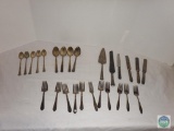 Large lot of silver plate flatware