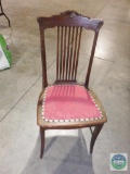 Wooden occasional chair with cushion seat