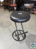 Metal stool with cushioned seat