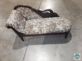 Child size fainting couch with gooseneck design