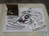 Large lot of costume jewelry and necklaces