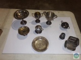 Mixed lot of Sterling and silver plate items