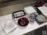 Large lot of mixed kitchen and serving items