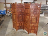 Four-panel folding changing screen - Asian influenced design