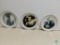 Lot of 6 collector plates, with 6 stands