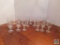 Large lot of clear glass drink ware - wine - tea