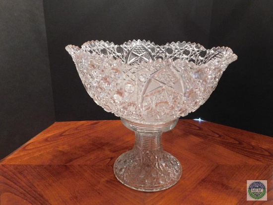 Large crystal punch bowl