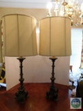 Two matching table lamps