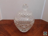 Crystal candy dish with lid