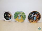 Lot of 3 collector plates with stands - Wizard of Oz