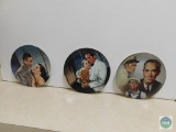 Lot of 3 collector plates with stands - Golden Age of Cinema