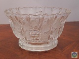 Clear glass serving bowl