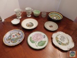 Mixed lot of decorative plates and serving items